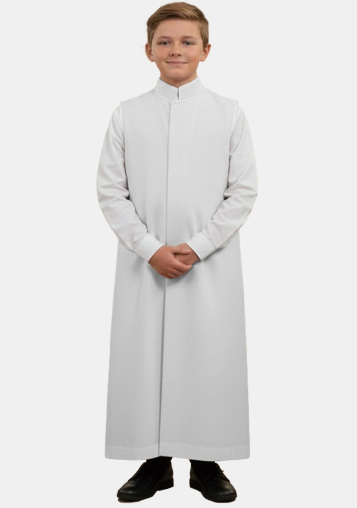 Vincent White Sleeveless Altar Boy Cassock