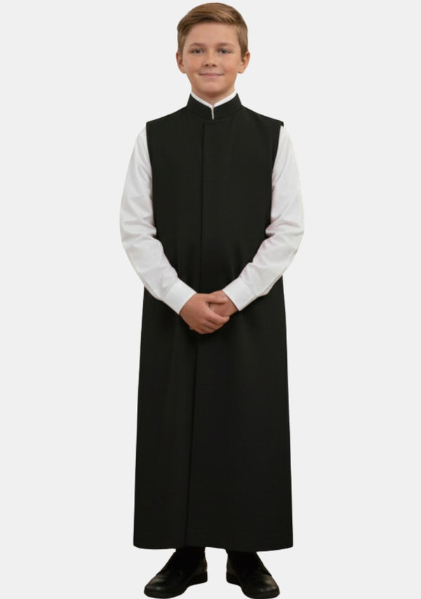 Dominic Black Sleeveless Altar Boy Cassock