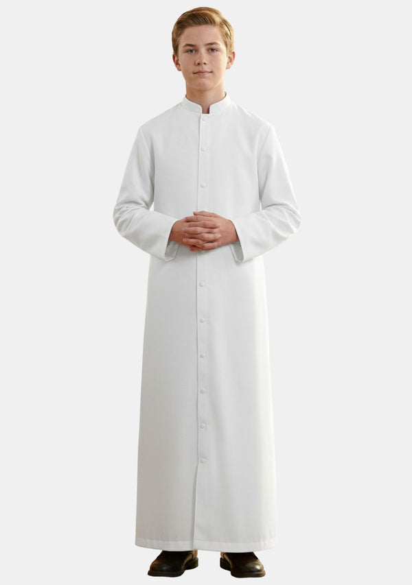 Imperial Altar Assistant White Cassock for Boys