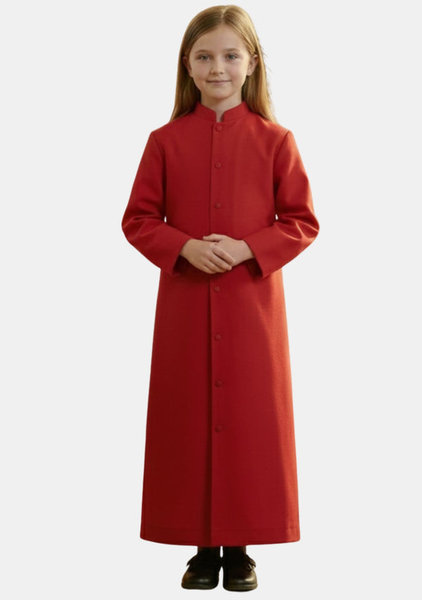 Red Altar Assistant Cassock for Girls