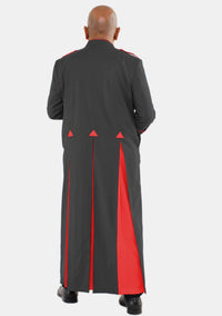 Abiud Clergy Robe for Men Black and Red