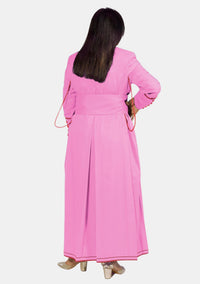Women’s Pink Cassock With Red Trim