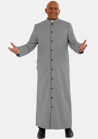 Gray With Black eClergys Robe For Men