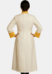 Aria White with Gold Women Clergy Robe