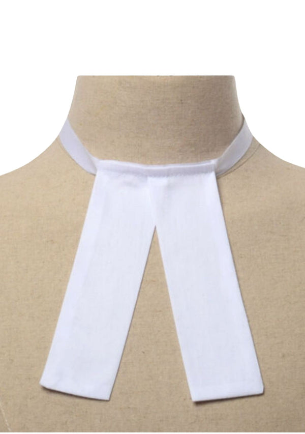 White Barrister Bands with Strings