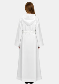 Bella White Hooded Server Alb for Girls
