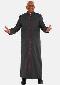 Bigtha Black with Red eClergy Robe for Men