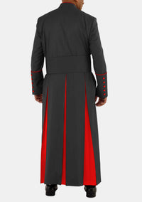 Bigtha Black with Red eClergy Robe for Men