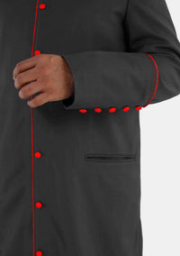 Bigtha Black with Red eClergy Robe for Men