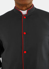 Bigtha Black with Red eClergy Robe for Men