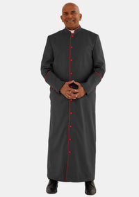 Bigtha Black with Red eClergy Robe for Men