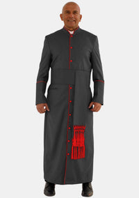 Bigtha Black with Red eClergy Robe for Men