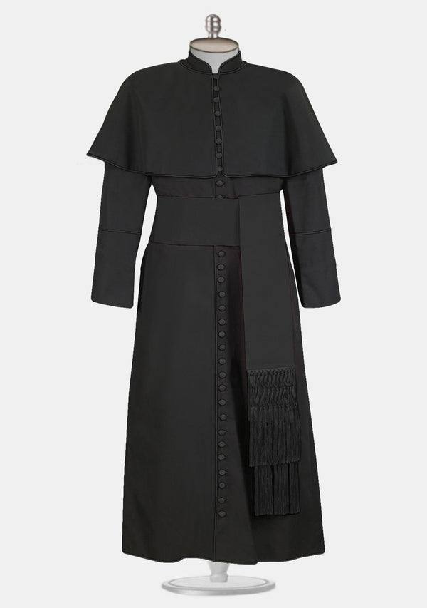 Single Breasted Cassock with Shoulder Cape