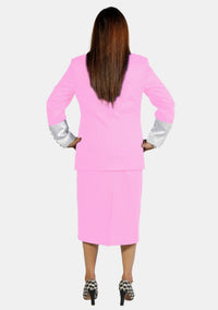 eClergy's Pink White Clerical Skirt Suit