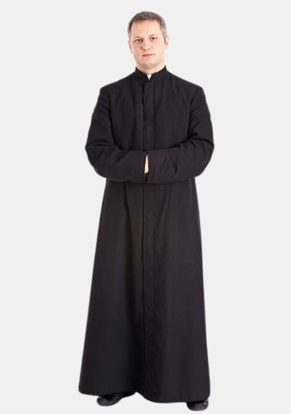 Cyrus Zipp Closure Black Cassock For Men