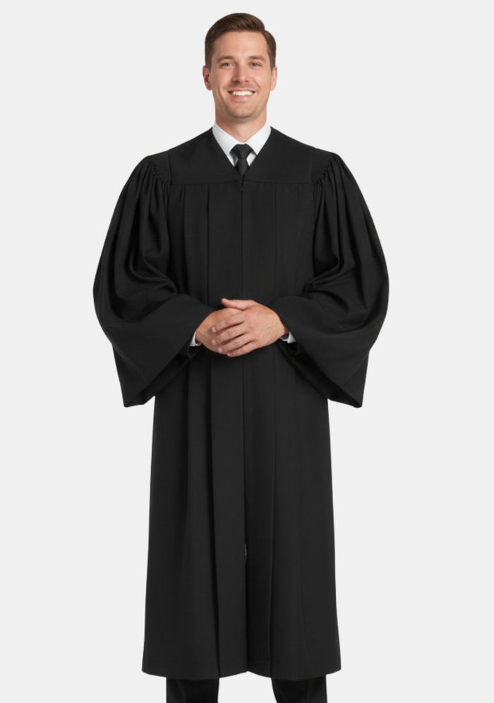 Duston Geneva Pulpit Robe for Men Black