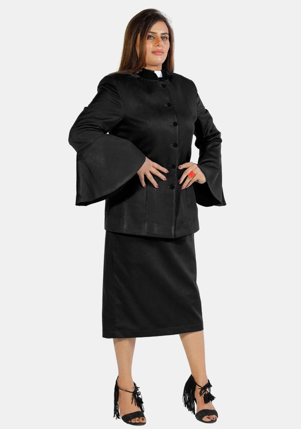 eClergy's Suit Flared Sleeve Black