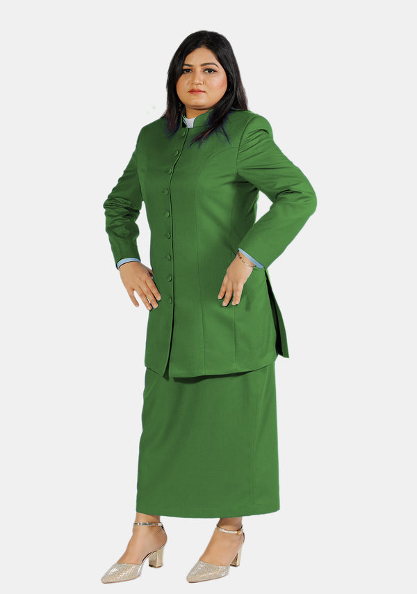 Female Green Clergy Suit