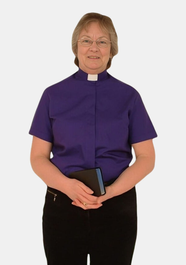 Womens Purple Clergy Shirt