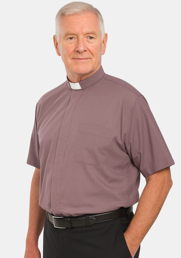 Gray Tab Collar eClergy's Shirt