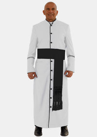 White and Black eClergys Robe for Men