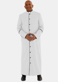 White and Black eClergys Robe for Men