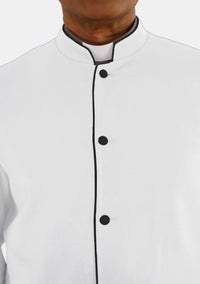 White and Black eClergys Robe for Men