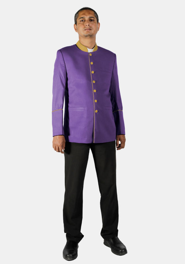 Purple Gold Clerical Jacket for Priest
