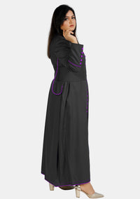 Jemima Lady Black and Purple Cassock