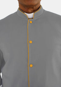 Giovanni Clergy Robes for Men Gray and Gold