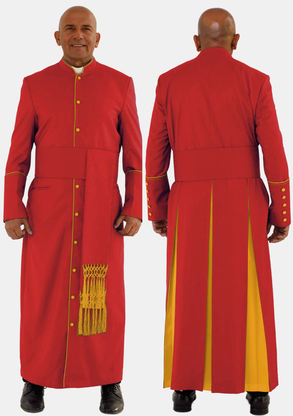 Red With Gold eClergys Robe for Men