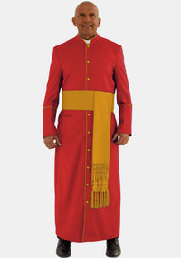 Red With Gold eClergys Robe for Men