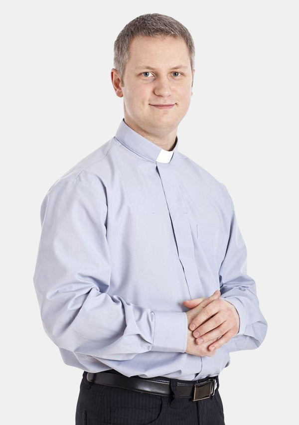 Sky Blue Tab Collar eClergy's Shirt