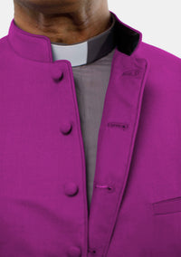 Men Clergy Long Vest Red Purple