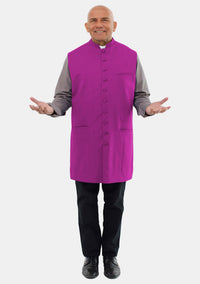 Men Clergy Long Vest Red Purple