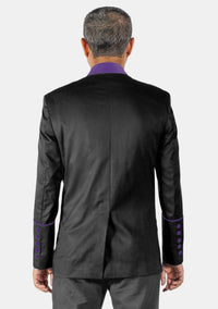 Black Purple Modern Pastor Jacket