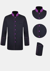 Black Purple Modern Pastor Jacket