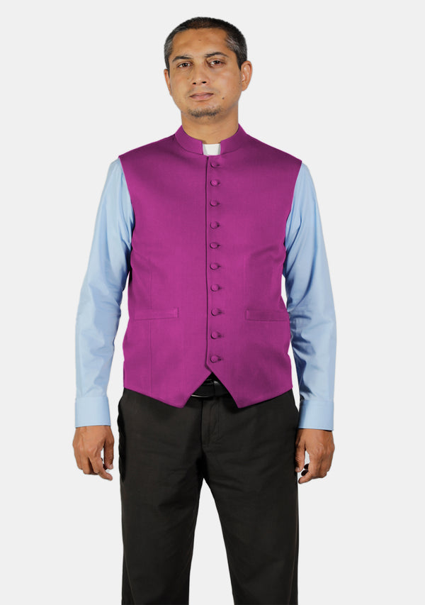 Messiah Red Purple Clerical Vest