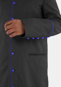 Miquel Black with Royal Blue eClergys Robe