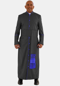 Miquel Black with Royal Blue eClergys Robe