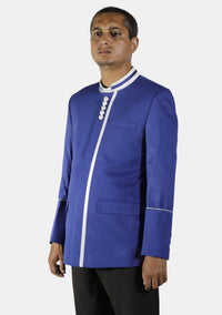 Royal Blue with White Trimmed eClergy's Jacket