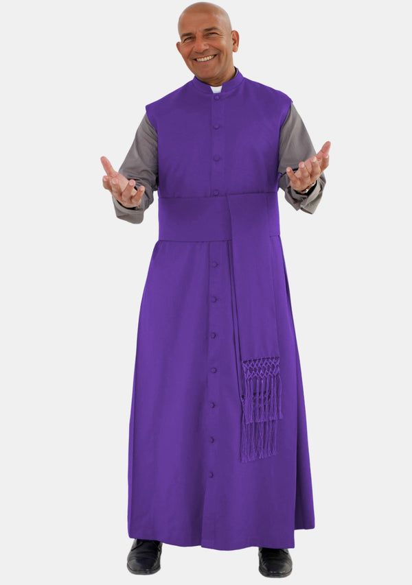 Obed Sleeveless Clergy Robe Roman Purple