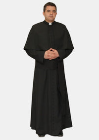 Obsidian Roman Black House Cassock for Men