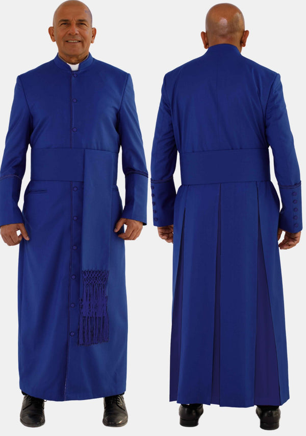 Royal Blue Clerical Robe for Men