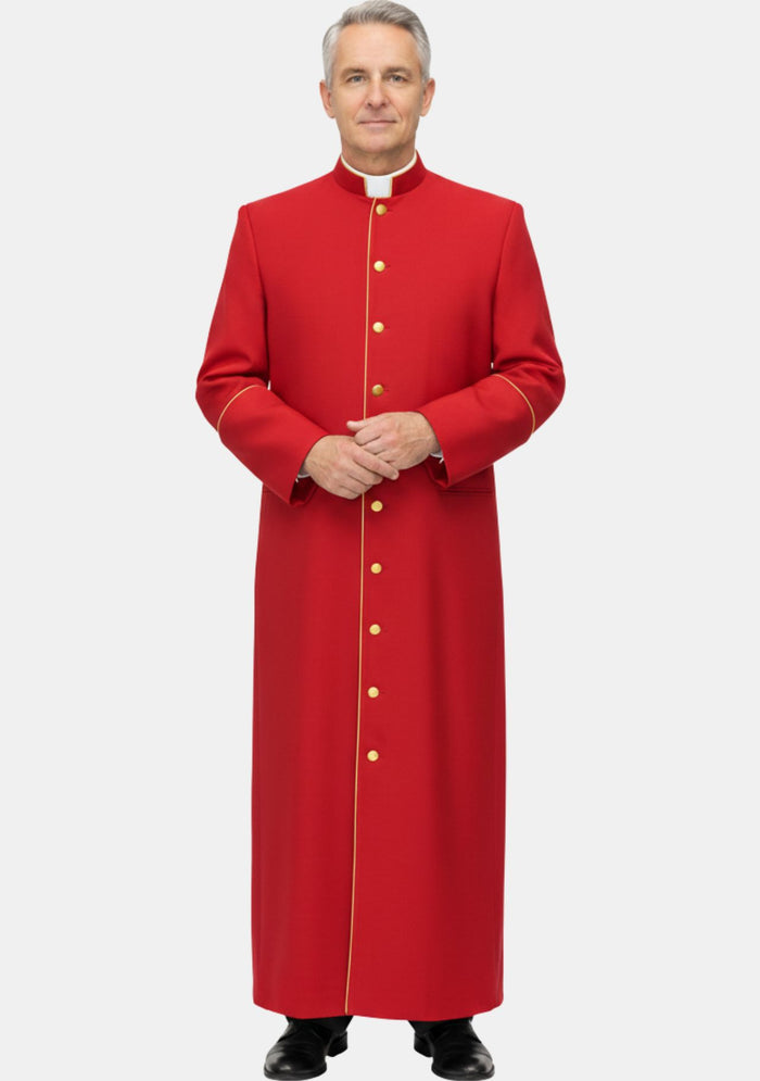 Percy Clergy Robe for Men Red and Gold