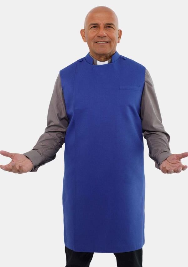 Pulpit Pinafore Royal Blue Clergy Apron for Men