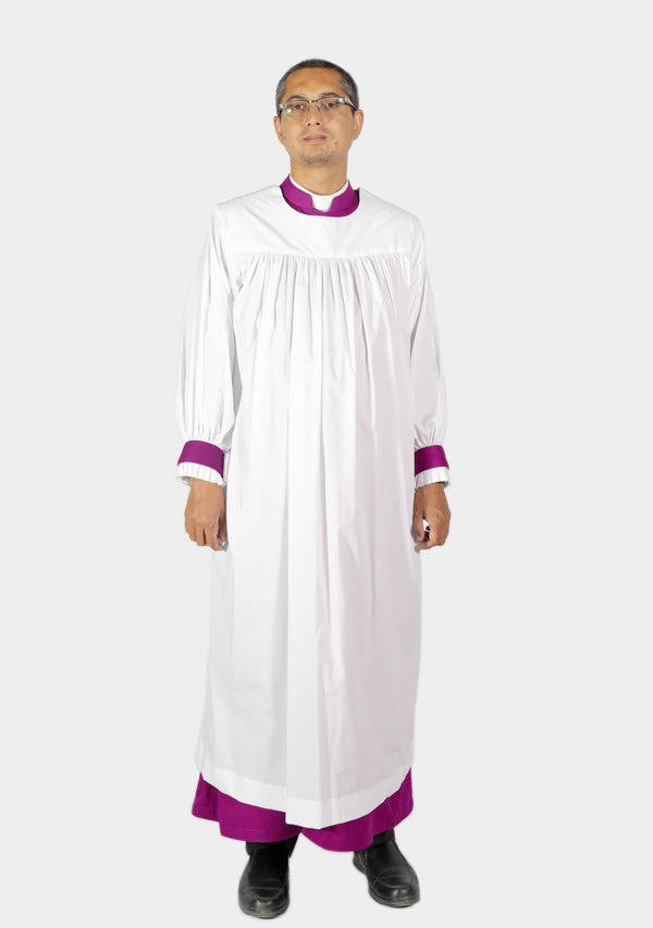 Red Purple Anglican Rochet