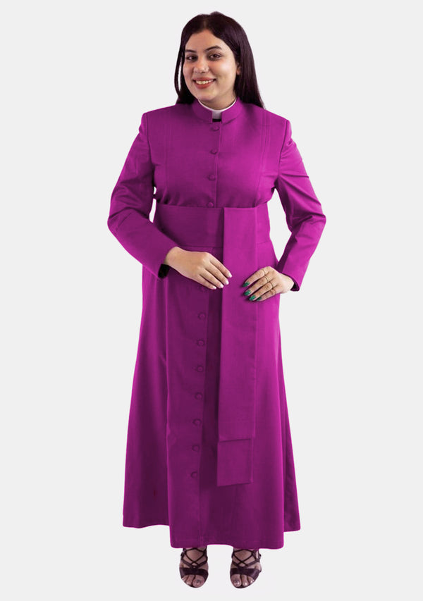 Serephic Red Purple Clergy Robe for Female Bishops
