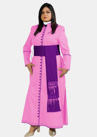 Pink with Roman Purple Women Cassock