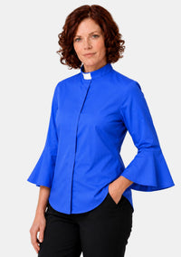 Shelomith Ruffle Sleeve Clergy Shirts for Women